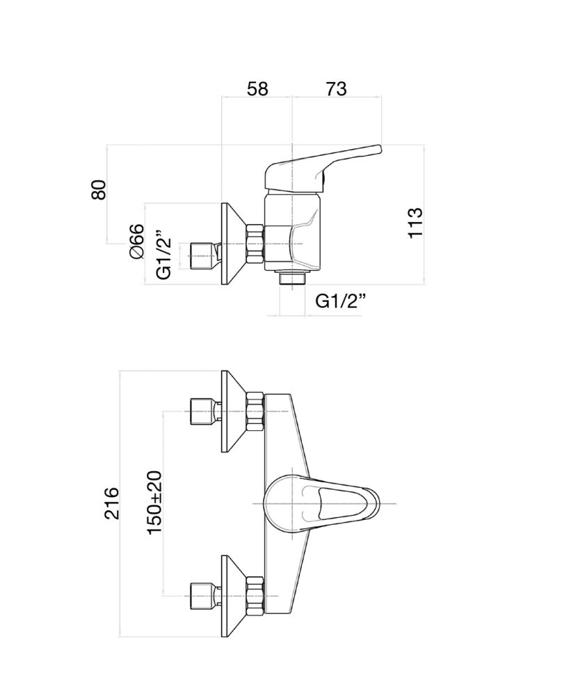 Смеситель для душа Fiore MISTRAL 42CR1720, хром, артикул 42CR1720