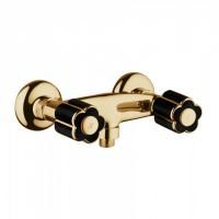 Bongio Fleur Noir Смеситель для душа, цвет золото/черный фарфор