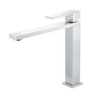 CUCINA KVANT Смеситель для кухни моноком. высокий, прямой плоский излив, ручка сверху, хром