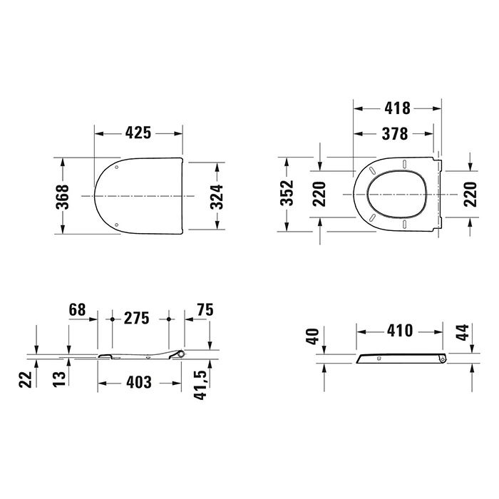 Duravit  Qatego Сиденье для унитаза, микролифт,  цвет белый