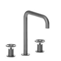 Fantini Fontane Bianche Смеситель для раковины, 3 отв., без донного клапана, излив 182мм, цвет: Matt Gun Metal PVD