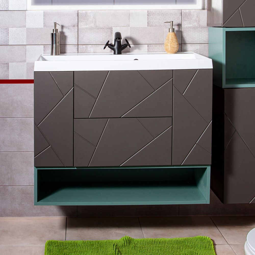 Ниша для тумбы Бриклаер КРИСТАЛЛ 90 см, муссон