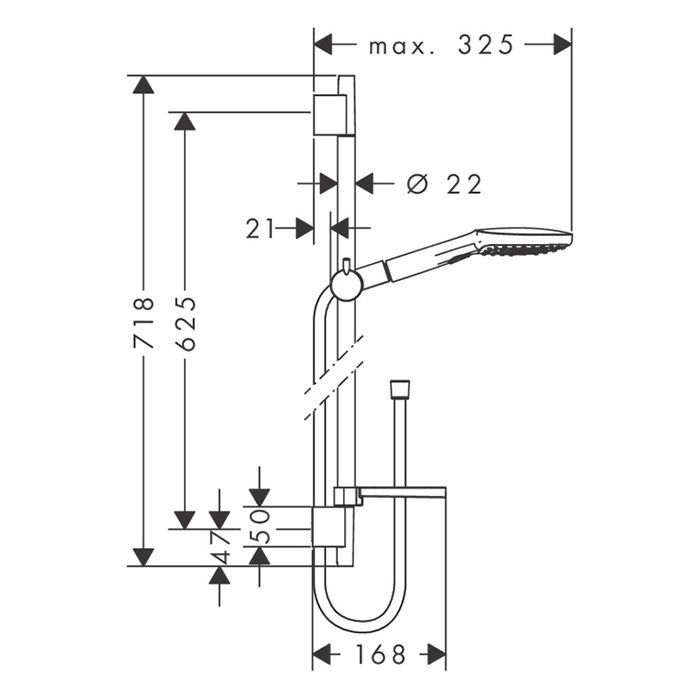 HG Raindance Select E Душевой набор: штанга 650mm, ручной душ 120, 3jet (Rain, RainAir, WhirlAir), EcoSmart, мыльница, шланг, цвет: белый/хром HG Raindance Select E Душевой набор: штанга 650mm, ручной душ 120, 3jet (Rain, RainAir, WhirlAir), EcoSmart, мыльница, шланг, цвет: белый/хром