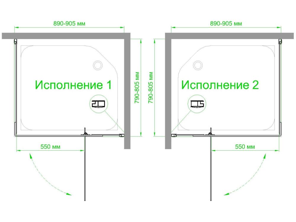 Душевой уголок Royal Bath  RB  HPVD-C-BL 90х80х200 (матовое), артикул RB8090HPVD-C-BL