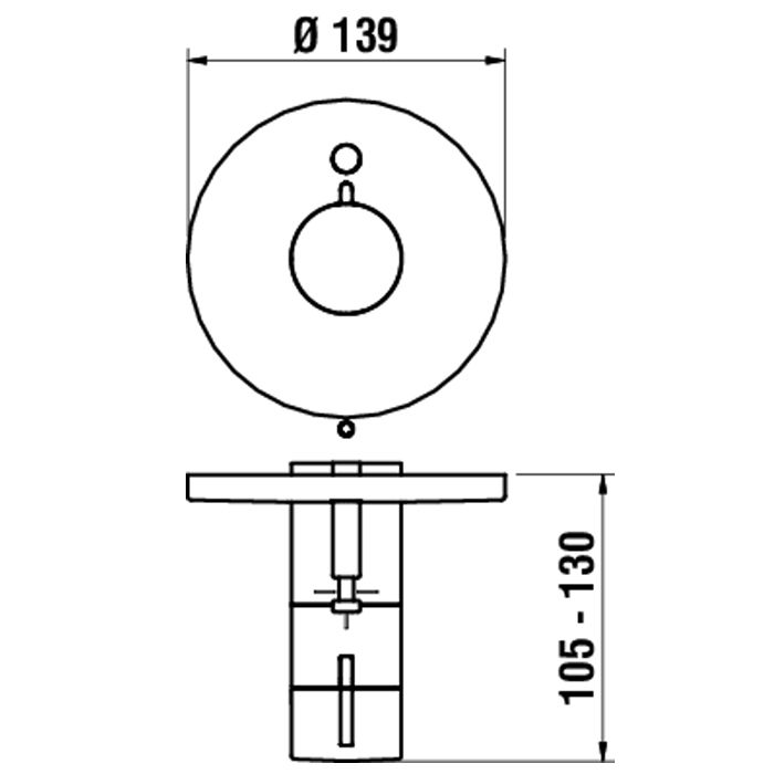 Смеситель для душа, Laufen, Twinplus, тип открывания воды-вентильный, тип регулирования воды-термостатический картридж, монтаж-настенный встраиваемый, отверстия для монтажа-1, внутренняя часть-необходимо заказать, с переключателем, цвет-хром, артикул 3.2362.6.004.000.1
