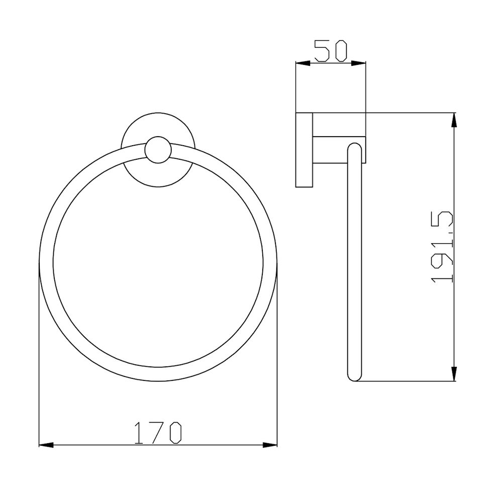 Кольцо для полотенец Rav Slezak COLORADO COA0104ZRK, розовое золото брашированное