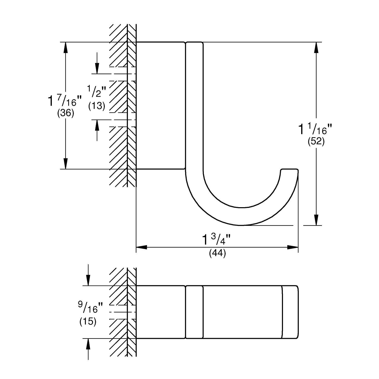 Крючок GROHE Selection, никель глянец (41039BE0) Крючок GROHE Selection, никель глянец (41039BE0)