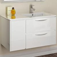 Тумба с раковиной SanVit Мэри-1 90 R kmery901 в цвете Ral подвесная Белый глянец Тумба с раковиной SanVit Мэри-1 90 R kmery901 в цвете Ral подвесная Белый глянец
