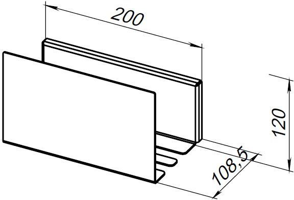 Полка Aquanet Магнум 20x12 белая Полка Aquanet Магнум 20x12 белая