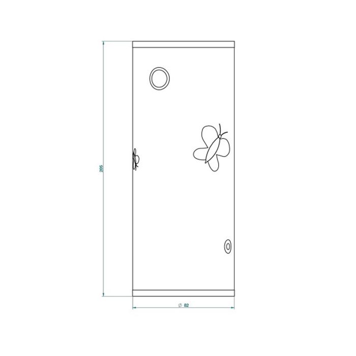 THG CAPUCINE MAUVE DECOR OR Ваза керамическая, настольная, декор золото/лиловый, цвет белый, артикул A7D-A02-4609