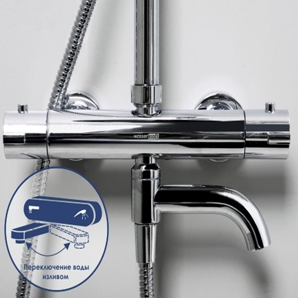 Душевая система WasserKRAFT Thermo A18801 с термостатом Хром