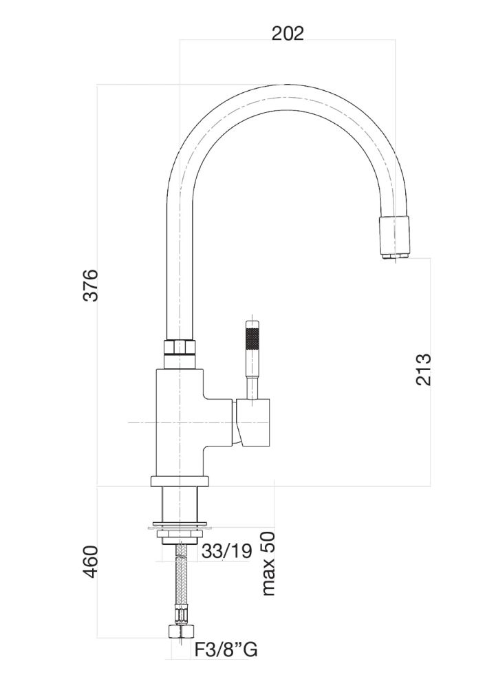 Смеситель для кухни Fiore XENON 44NN5480, черный