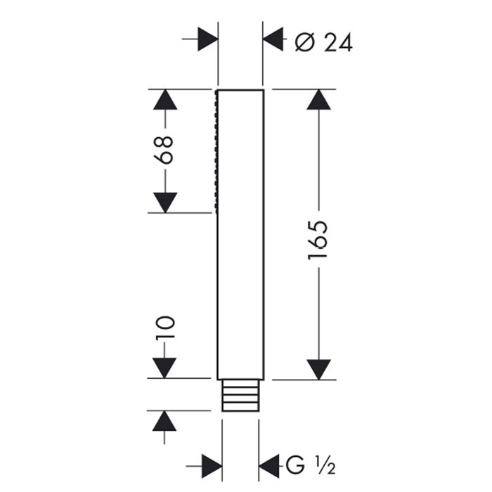 AX Starck Ручной душ 1jet, ½’, цвет: хром AX Starck Ручной душ 1jet, ½’, цвет: хром