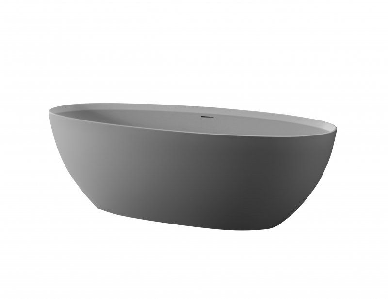 Ванна из искусственного камня Solid Surface 1700x760x560, CEZARES CZR-LIBERTA-170-76-56-GM-SSB, артикул CZR-LIBERTA-170-76-56-GM-SSB