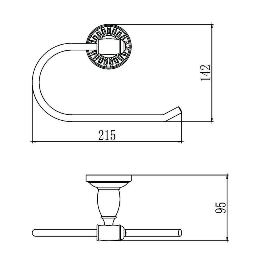 Полотенцедержатель Savol S-006660C, бронза