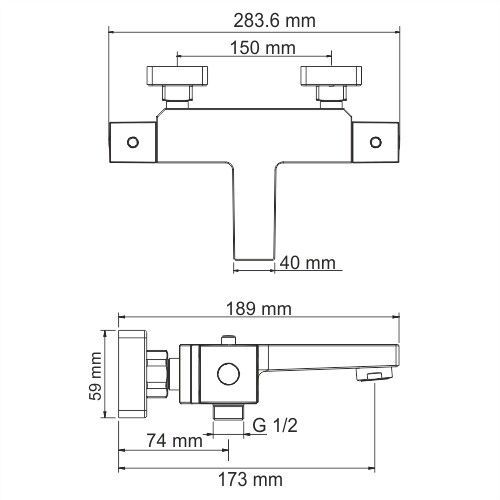 АIme 1511 Thermo Термостатический смеситель для ванны