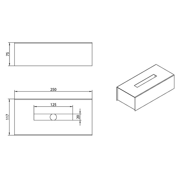Bongio Hotelerie Диспенсер для салфеток, 250x120 мм, цвет хром
