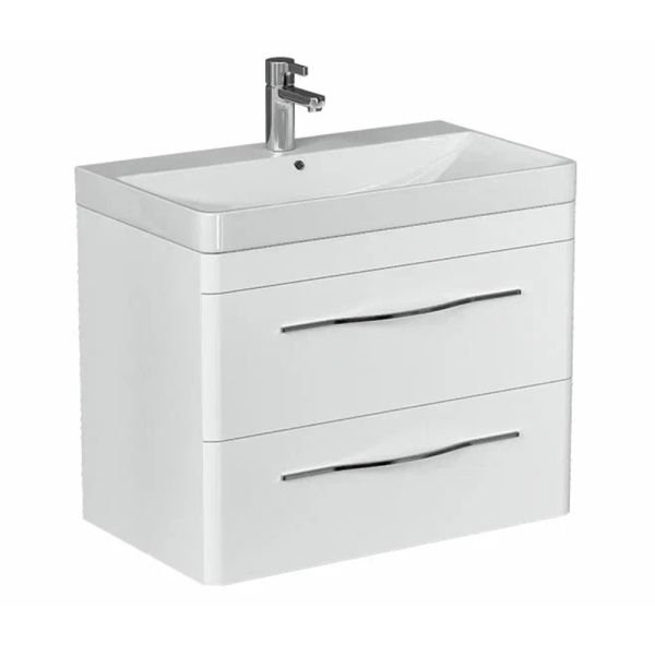 Тумба под раковину подвесная Velvex Jill tp.JIL.9595.80.2Y белый матовый, 80 см