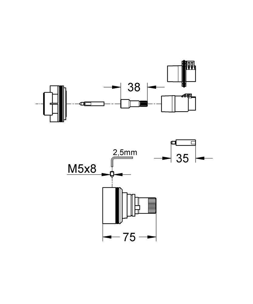 Набор удлинителей для универсального термостата GROHE Rapido T (47780000)