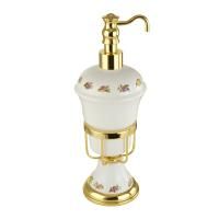 PROVANCE Дозатор жидкого мыла настольный, керамика с декором/золото