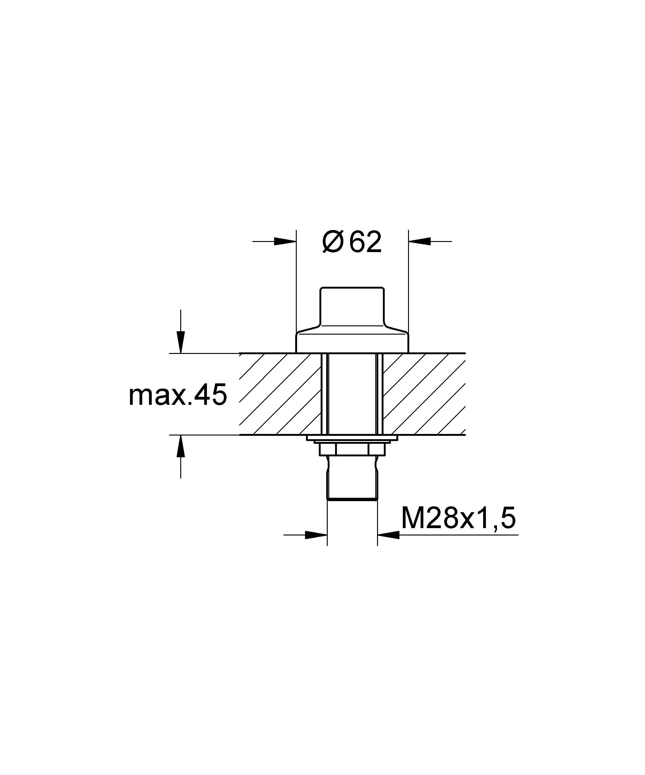 Вывод шланга GROHE (27186000) Вывод шланга GROHE (27186000)