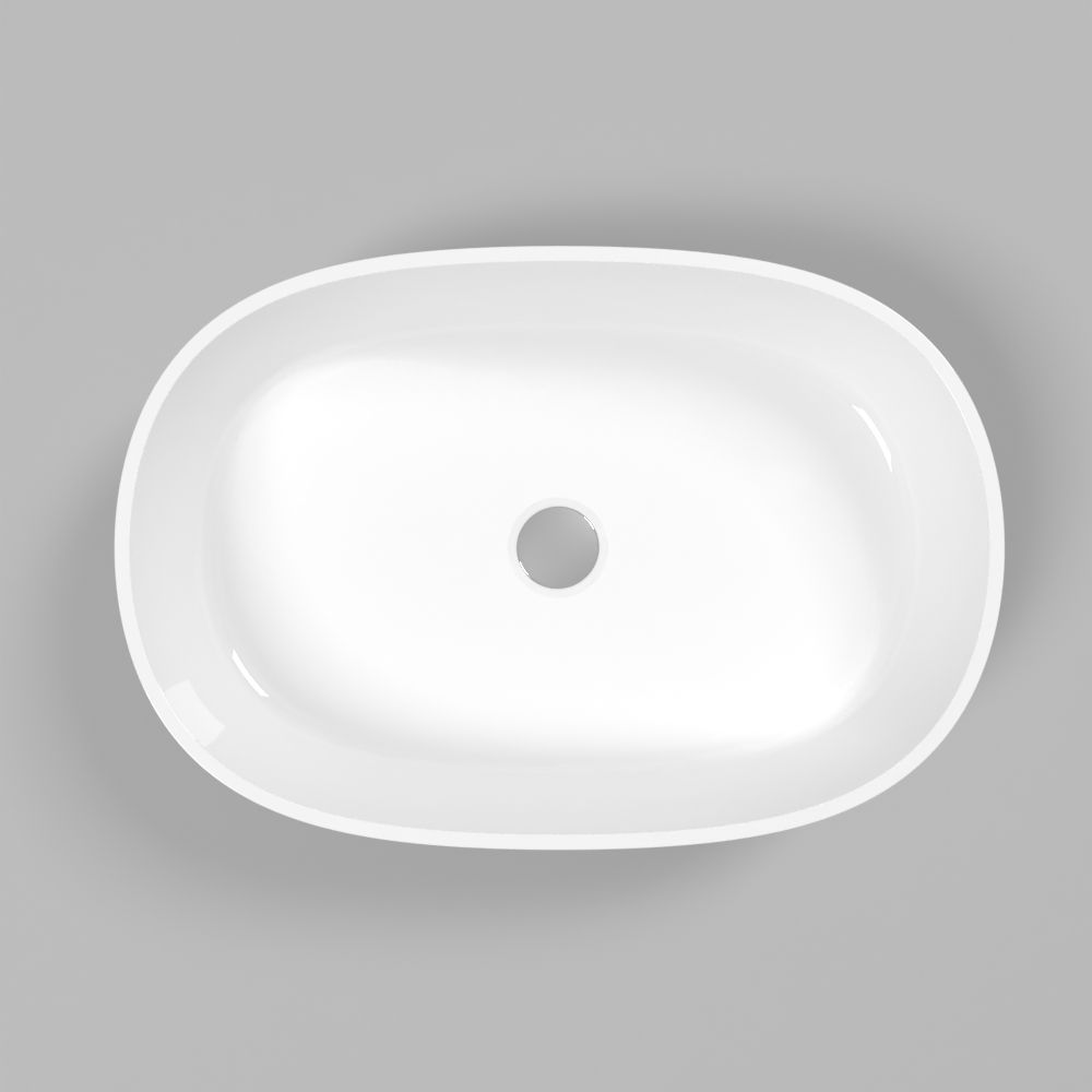 Умывальник WHITECROSS Opal 56x38 (белый глянец) иск. камень