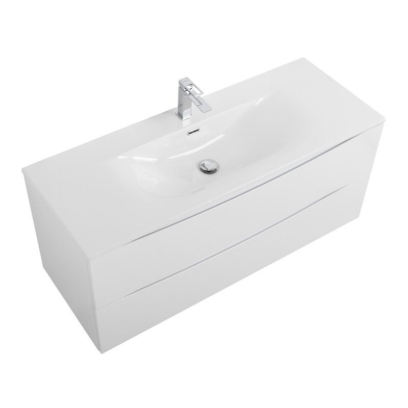 MARINO-CER-N База под раковину подвесная с двумя выкатными ящиками, Rovere Bianco, 996x457x500, MARINO-CER-N-1000-2C-SO-WO-P, артикул MARINO-CER-N-1000-2C-SO-WO-P