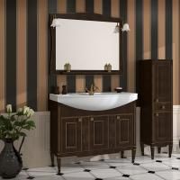 Тумба под раковину ASB-Woodline Модена 105 Орех с золотой патиной