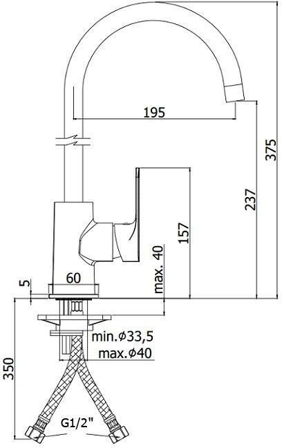 Смеситель для кухни Paffoni Sly SY181CR, артикул SY181CR