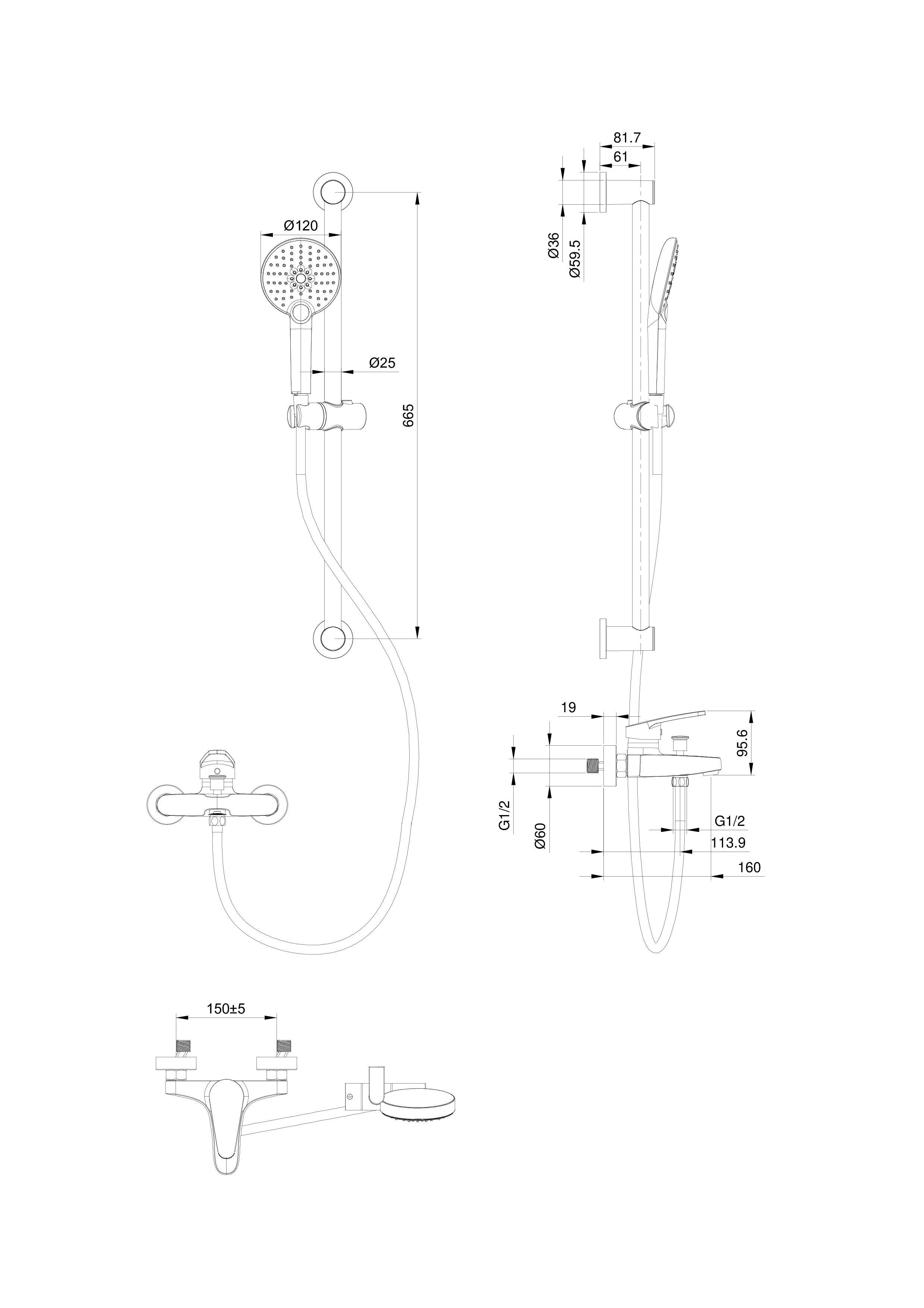 Смеситель для ванны с душевым гарнитуром WONZON & WOGHAND, Хром (WW-C2501-CR) Смеситель для ванны с душевым гарнитуром WONZON & WOGHAND, Хром (WW-C2501-CR)