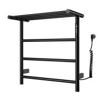 Полотенцесушитель электрический с полкой WONZON & WOGHAND, Черный матовый (WW-AL402-MB)