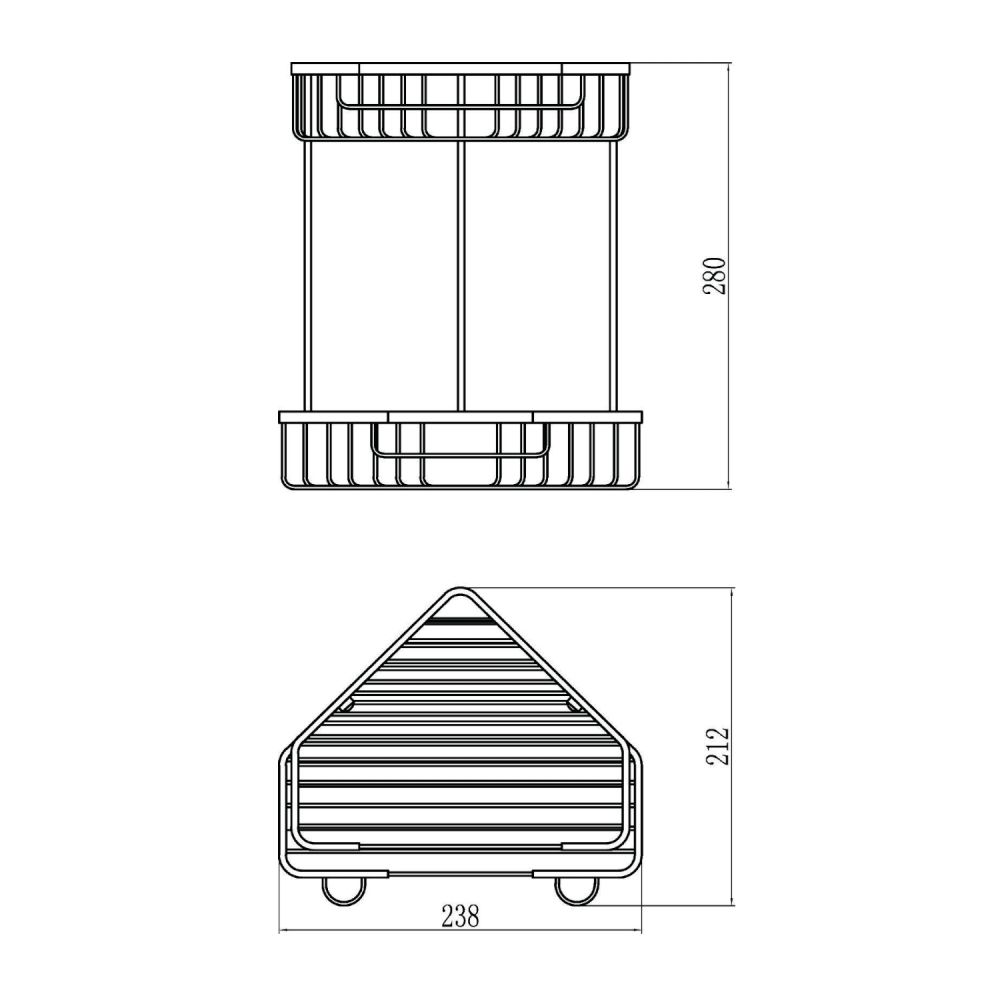 Полка угловая Savol S-002832-2, хром