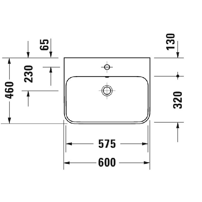 Duravit Happy D.2 Plus Раковина 500х400мм с переливом, без отв под смес, с креплением,  выпуск с керам. покрытием цвет белый Duravit Happy D.2 Plus Раковина 500х400мм с переливом, без отв под смес, с креплением,  выпуск с керам. покрытием цвет белый