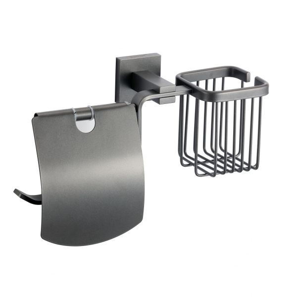 Держатель для туалетной бумаги и освежителя Savol S-L06551Q, графит