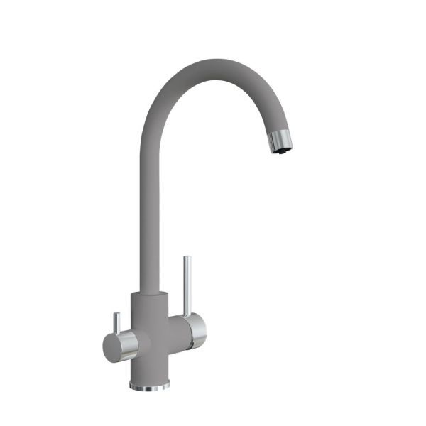Смеситель для кухни с подключением фильтра Florentina КЛИО 333.13Н.2123.305, грей