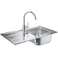 Набор: Мойка из нержавеющей стали GROHE K400, оборачиваемая, и смеситель для кухни GROHE Concetto (31570SD0) Набор: Мойка из нержавеющей стали GROHE K400, оборачиваемая, и смеситель для кухни GROHE Concetto (31570SD0)