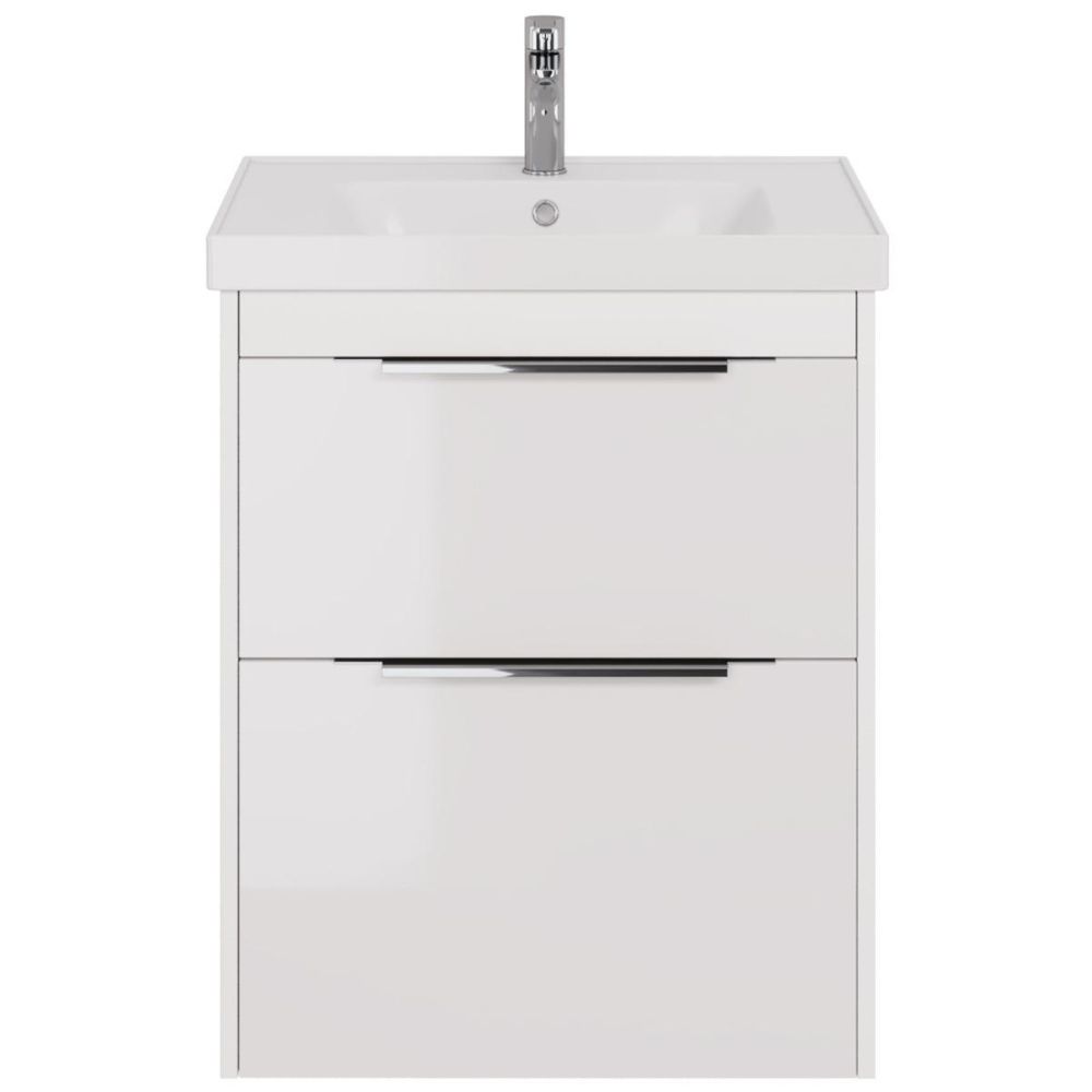 Тумба с раковиной подвесная/напольная Dreja Prime 70 см, белый, артикул 99-9301-com