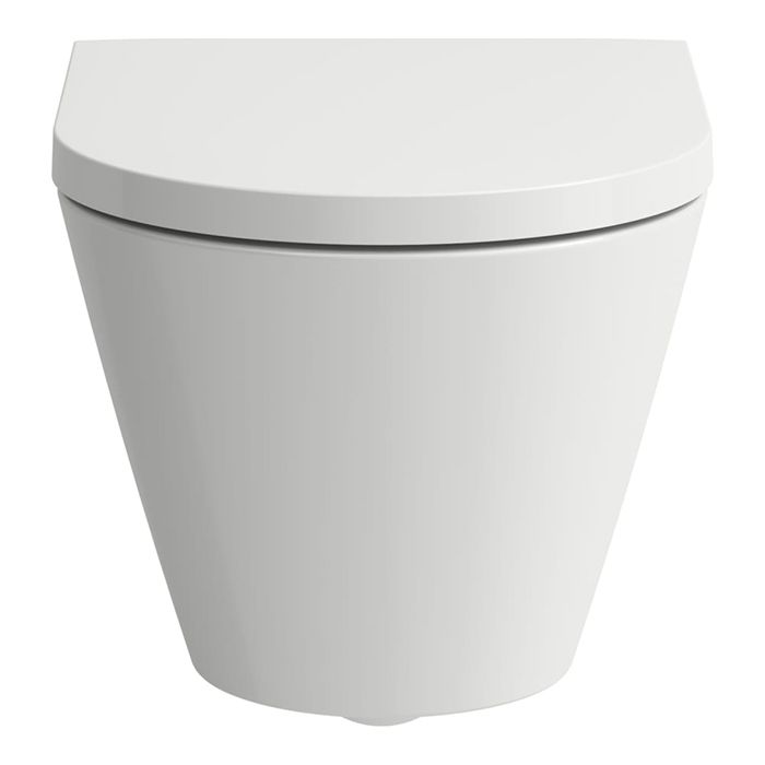 LAUFEN KARTELL Унитаз подвесной укороченный 490x370x285(430) мм., безободковый, цвет белый матовый
