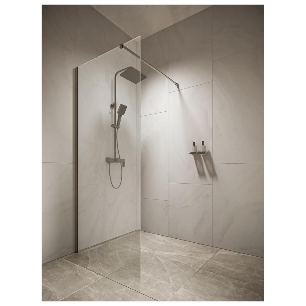 Душевая перегородка Knotlor WI090TG0GM 90х200, оружейная сталь