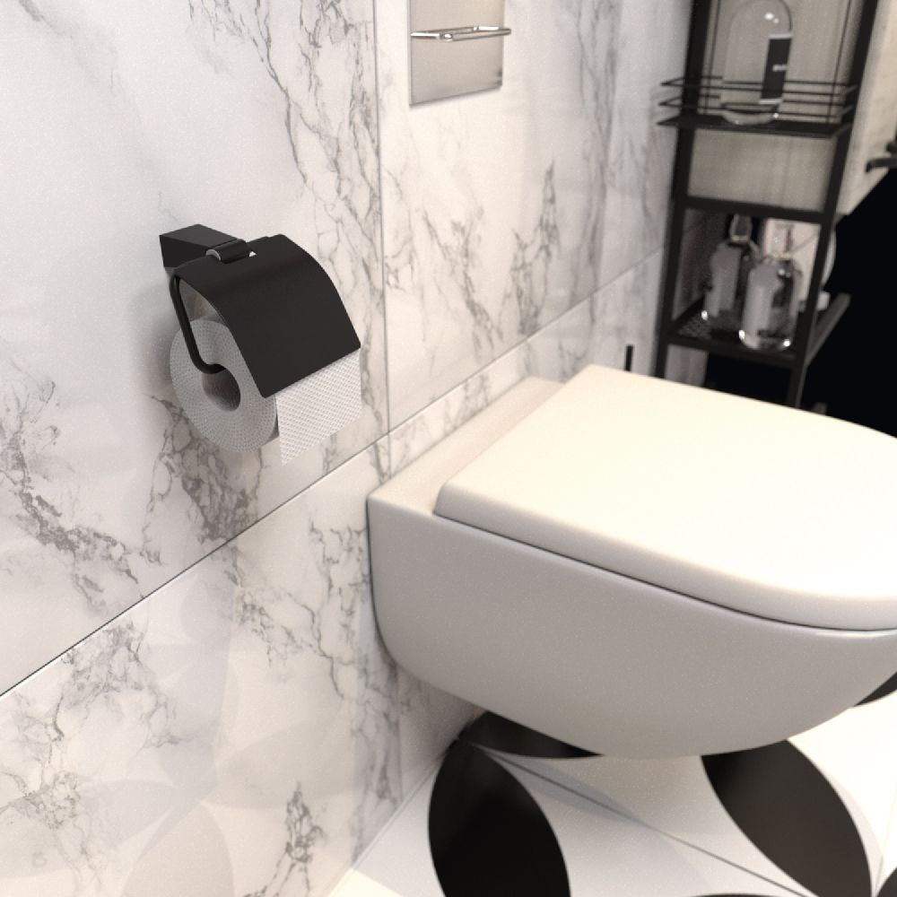 Держатель для туалетной бумаги FIXSEN TREND FX-97810, черный, артикул FX-97810