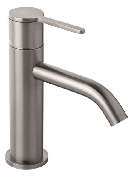 Emmevi Filoinox, однорычажный смеситель для раковины с донным клапаном click-clack из нержавеюей стали