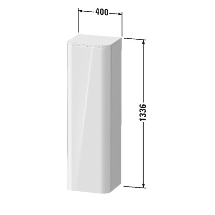 Duravit Happy D.2 Plus Декоративный топ 16x403x364мм, для пенала #HP1260, HP1262, цвет: белый глянцевый, артикул HP030002222