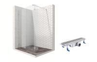 Душевая перегородка Ambassador Walk-in 15031106-ST2, свободный вход, линейный трап,100х25 Душевая перегородка Ambassador Walk-in 15031106-ST2, свободный вход, линейный трап,100х25