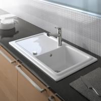 Раковина, Duravit, Cassia, ширина, мм-860, глубина, мм-510, высота, мм-225, тип установки-встраиваемый, отверстия для смесителя-1, материал-керамика, цвет-белый