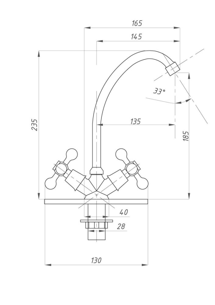 Смеситель для кухни FAUZT FZs-211-06 тип См-МДЦБА, артикул FZs-211-06