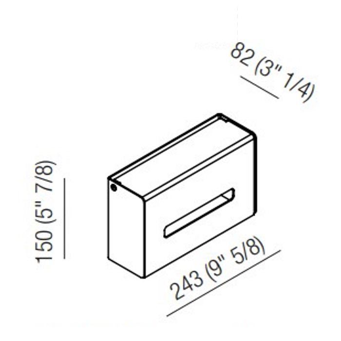 Agape Mach 2 Держатель для бумажных полотенец подвесной 24.3x15x8.2 см, цвет: черный Agape Mach 2 Держатель для бумажных полотенец подвесной 24.3x15x8.2 см, цвет: черный