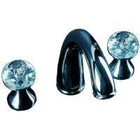 Смеситель для раковины на 3 отверстия FLORA, хром_Комплект