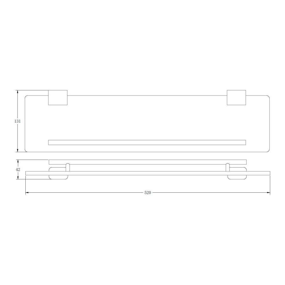 Полка стеклянная BELZ B90907, черный