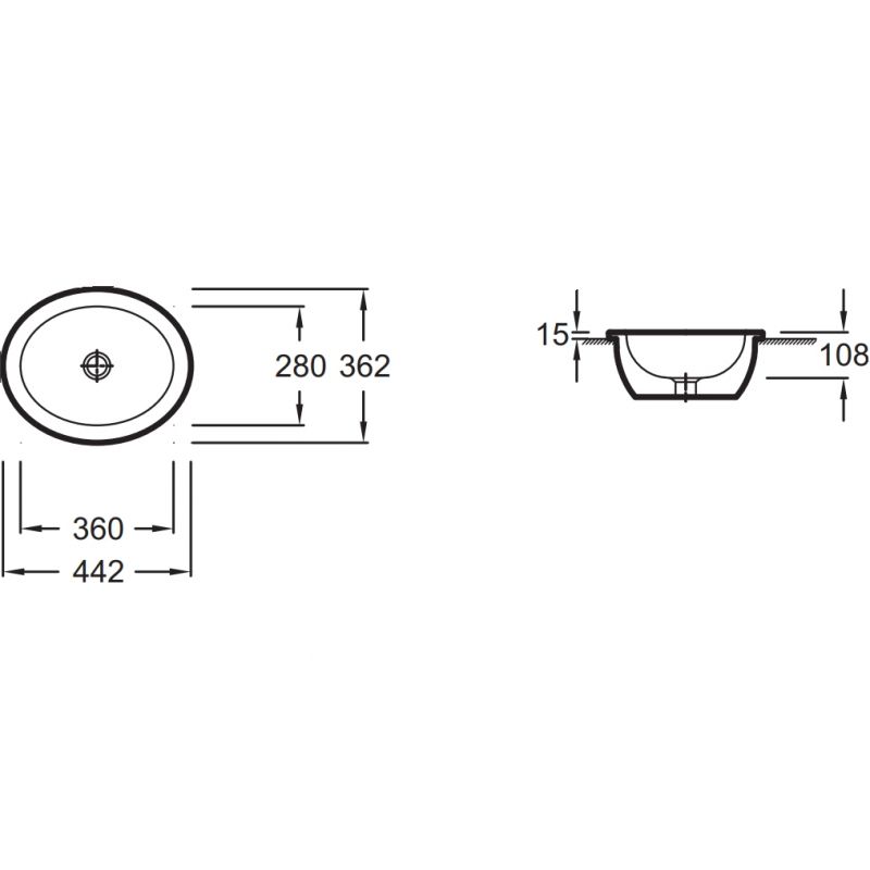 Раковина Jacob Delafon Vox 44 EYJ002-00 Белый Раковина Jacob Delafon Vox 44 EYJ002-00 Белый