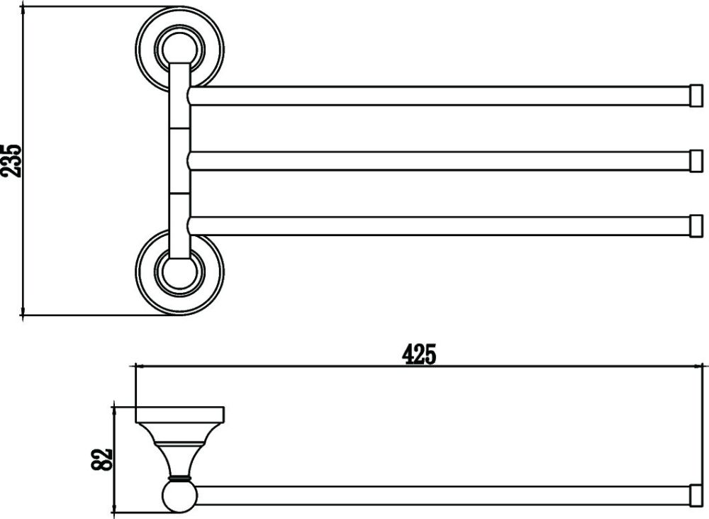 Полотенцедержатель Savol S-06803B, золото, артикул S-06803B